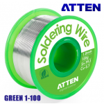 ATTEN Soldering Wire Green 1-100 είναι κόλληση RoHS για ηλεκτρικό κολλητήρι και αερίου 1mm 100gr Sn99.3 Cu0.7 χειροτεχνίες μοντελισμό